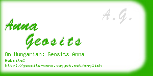 anna geosits business card